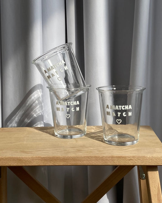 "A Matcha Match ♡" Glass Cup